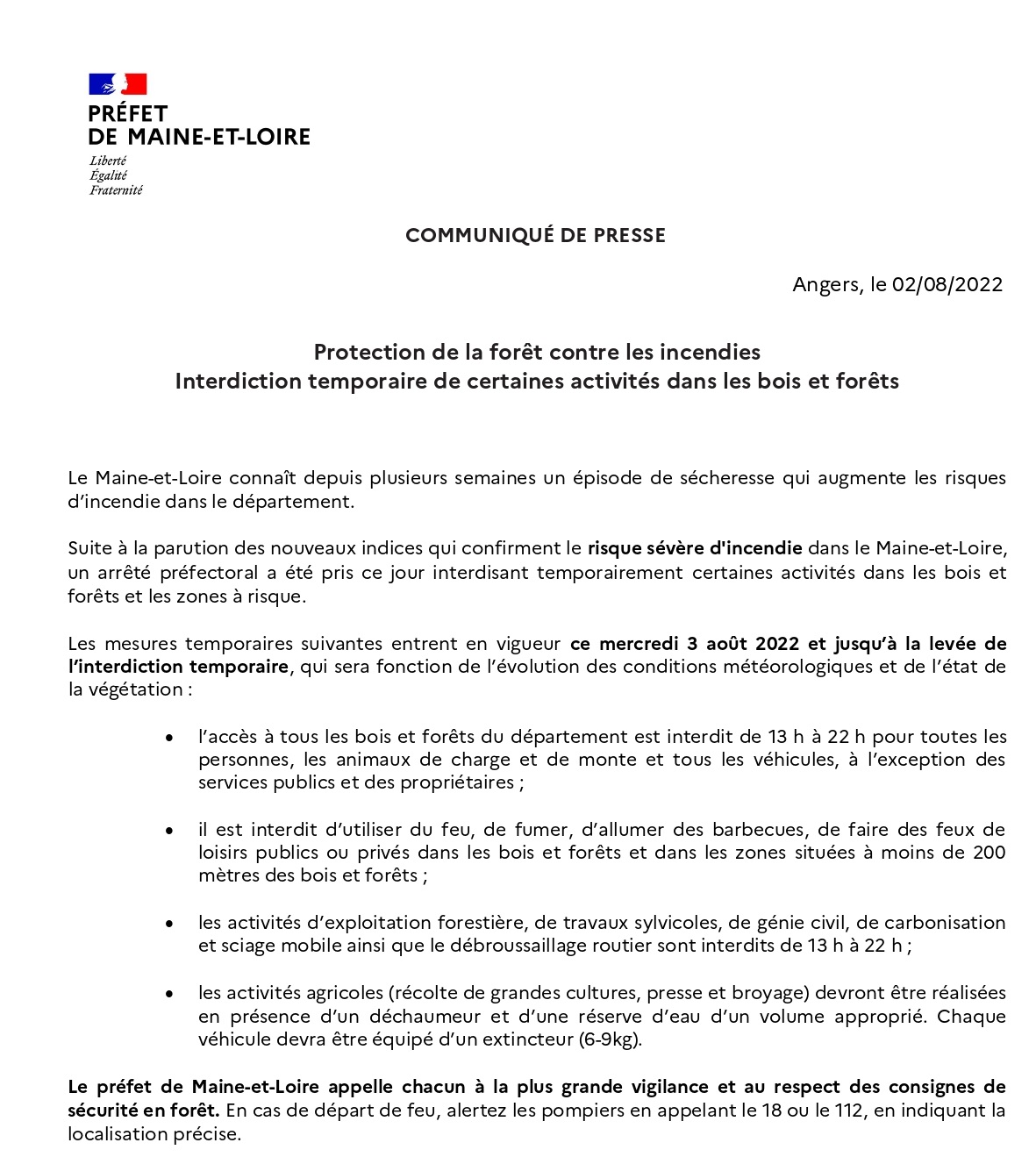 02.08.2022 Communiqué de presse arrêté forêt page 0001