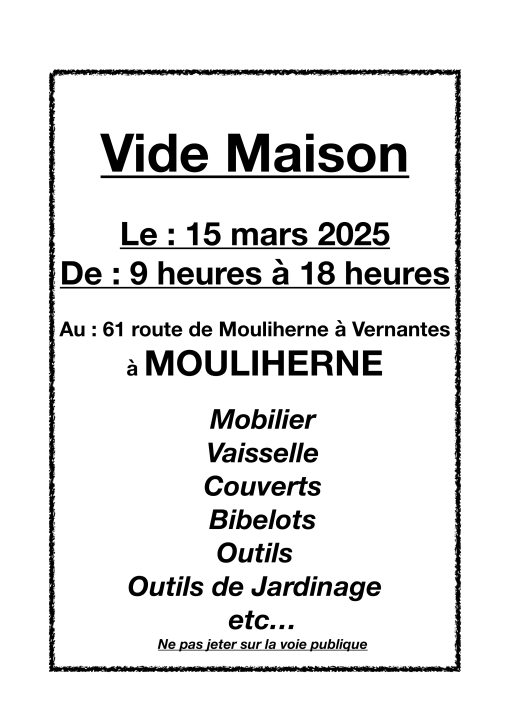 Vide maison