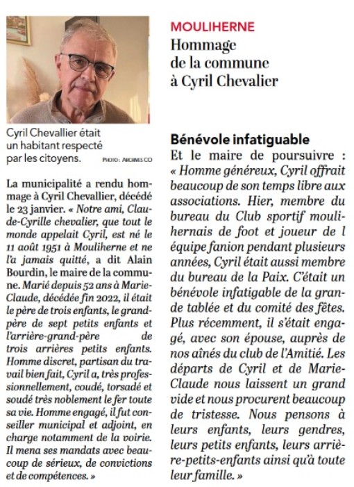 HOMMAGE : CLAUDE CYRILLE CHEVALIER