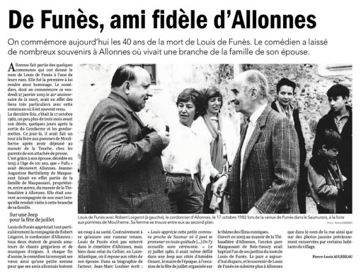 FUNES : SES LIENS AVEC LE MAINE-ET-LOIRE