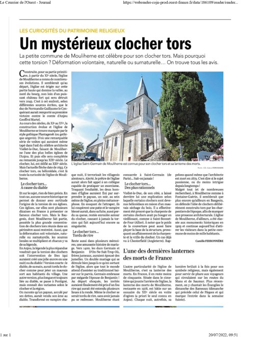 courrier de l'ouest du 20 juillet 2022