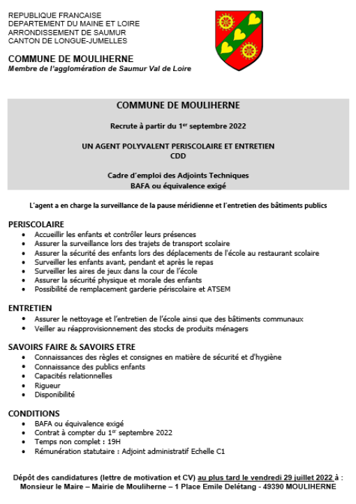 OFFRE D'EMPLOI