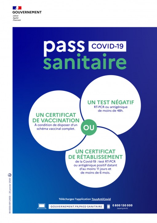 INFO COVID-19 : PASS SANITAIRE