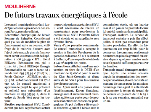 Conseil Municipal - Courrier de l'ouest