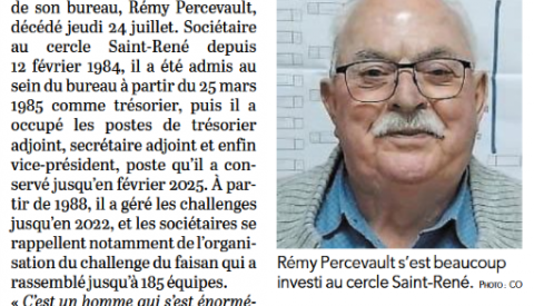 DECES REMY PERCEVAULT