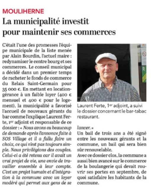 La municipalité investit pour maintenir ses commerces