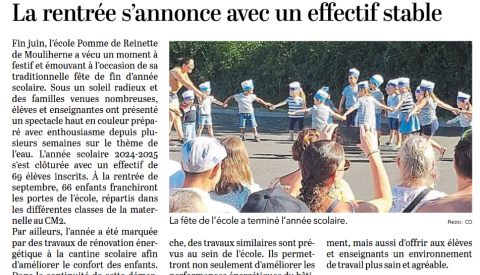 Ecole Pomme de Reinette - Courrier de l'ouest