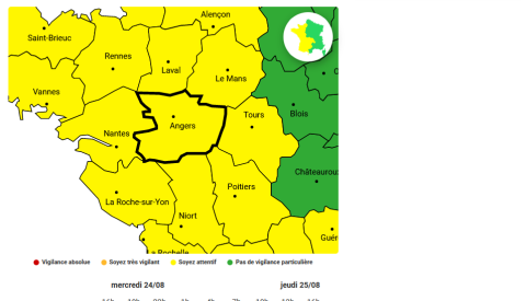 VIGILANCE JAUNE ORAGE