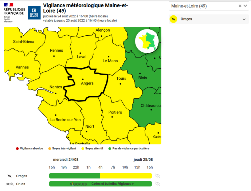 VIGILANCE JAUNE ORAGE