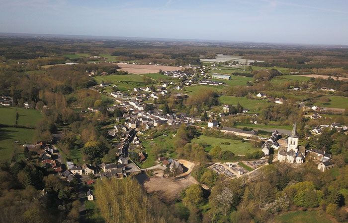 Photographie aérienne de Mouliherne