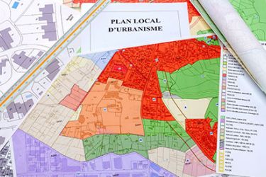 Photographie de plan d'un plan d'urbanisme